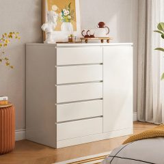   Comodă pentru dormitor, mobilier de living 100x40x109 cm alb FUR-1703-1