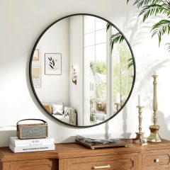 Kör alakú tükör 60cm fekete FUR-1713-2