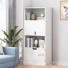   BeComfort raft pentru cărți dulap cu rafturi 50x24x140 cm alb FUR1923-2