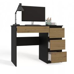 Fiókos íróasztal 98x51x76cm szürke FUR1952-1