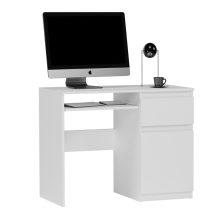 Fiókos íróasztal 90x50x77cm fehér FUR1954-3