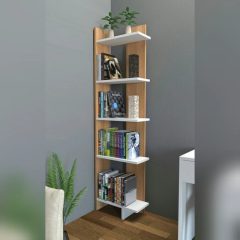 Polcos tároló könyvespolc 45x21x170cm barna FUR1958-1