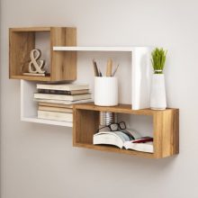 Fali polc 87x18x54cm barna FUR1961-2