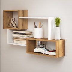 Fali polc 87x18x54cm barna FUR1961-2