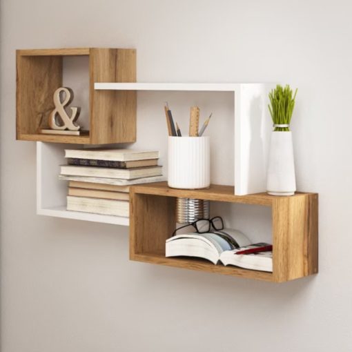 Fali polc 87x18x54cm barna FUR1961-2