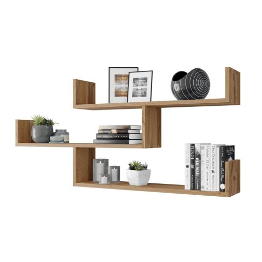 Fali polc 119x18x55cm barna FUR1962-2