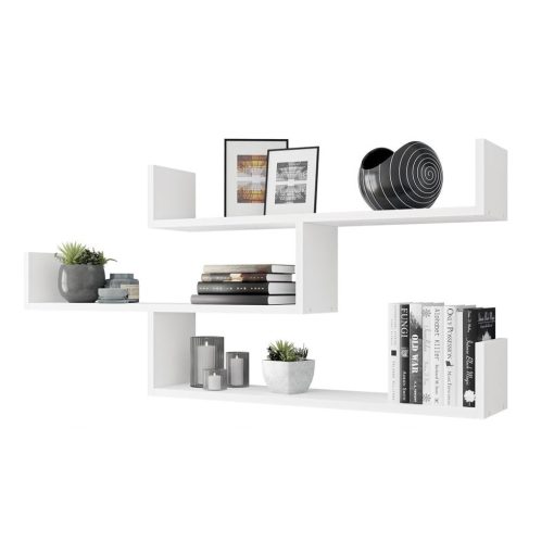 Fali polc 119x18x55cm fehér FUR1962-3