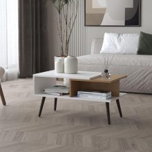 Dohányzóasztal 75x42x40 cm fehér GM-02