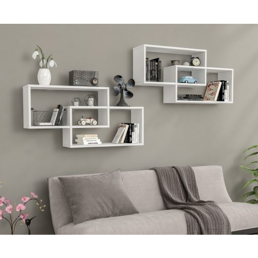 1db fali polc 104x22x45cm fehér GR-02
