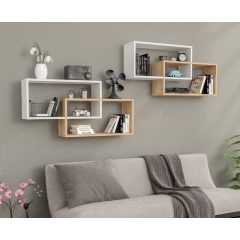 1db fali polc 104x22x45cm fehér barna GR-03