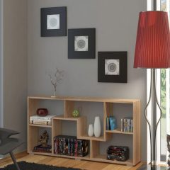 Polcos tároló könyvespolc 120x20x60cm barna KH15-1