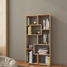 Polcos tároló könyvespolc 120x20x60cm barna KH16-1