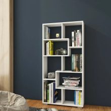 Polcos tároló könyvespolc 120x20x60cm fehér KH16-2