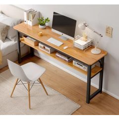   Birou, Masa PC office, BeComfort LD02-BRWN, 120 x 40 x 74 cm, maro