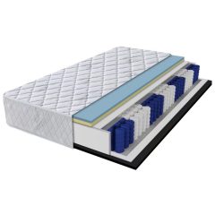   Saltea cu arcuri încorporate și spumă cu memorie, cu husă de aloe vera, mărimea 140x200 cm