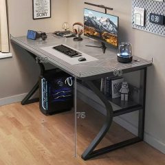   Birou gamer masă de calitate, OTC-G1, 120 x 60 x 75 cm, gri 